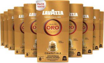 Cápsulas Lavazza Qualità Oro para Nespresso: Pack de 100 Unidades