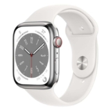 Apple Watch Series 8 GPS + Cellular 45 mm con caja de aluminio en plata