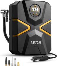 AstroAI Inflador Digital Portátil 12V – Compresor Aire Coche, Bicicleta y Moto con Pantalla LCD y Luz LED