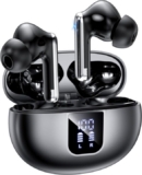 Auriculares Bluetooth inalámbricos ANC 5.4 con modo transparencia, 36H y pantalla LED – Sonido potente