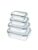 Set 4 fiambreras de vidrio borosilicato 370ml–1500ml – herméticas y resistentes