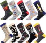 Bisousox Pack 10 Calcetines Divertidos Hombre Algodón – Colores y Diseños Originales