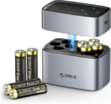 Cargador ORICO de 8 Ranuras + 8 Pilas AA de Litio 1.5V