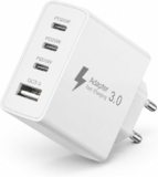 Cargador Carga Rápida 50W – 4 Puertos USB-C & USB-A con PD y QC 3.0
