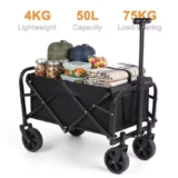 Carrito Plegable Ultraligero 50L con Ruedas 360° (Hasta 75 kg)