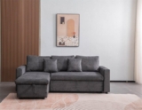 Chaise longue DRAKO reversible 3 plazas gris oscuro