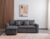 Chaise longue DRAKO reversible 3 plazas gris oscuro