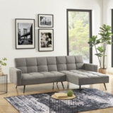 Chaise longue con cama FLO reversible 3 plazas gris