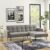 Chaise longue con cama FLO reversible 3 plazas gris