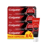 Colgate Max White Charcoal – pasta de dientes blanqueadora 4 x 75 ml