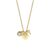 Cadena Esprit de plata chapada en oro para mujer — triple colgante con circonitas