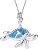 Collar tortuga plata 925 con ópalo – VIKI LYNN
