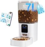 Comedero Automático para Gatos WiFi 7L – Dispensador Inteligente con App, Alimentación Lenta y Alexa