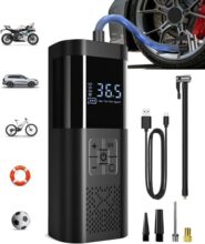 Compresor de Aire Portátil 150PSI para Coche, Moto y Bicicleta – Inflado Rápido
