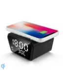 Despertador Digital DAM con Cargador Inalámbrico Qi 15W y Pantalla LED