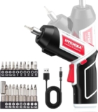 Destornillador Eléctrico HYCHIKA 3.6V – 6 Nm, Batería 2.0 Ah y 20 Accesorios