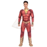 Disfraz DC Comics Shazam! para Hombre – Traje con Mono y Capa Amscan