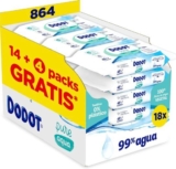 Dodot Toallitas Pure Aqua 864 Toallitas (18 Packs de 48 Unidades)