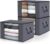 EDIHOME Cajas Almacenaje Ropa – Pack 3 Cajas Organizadoras con Asas Reforzadas