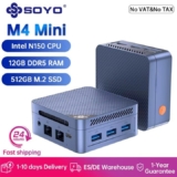 Mini PC SOYO M4 Mini – Intel N150 | 12GB LPDDR5 | 512GB SSD | Doble Ethernet | Windows 11 Pro
