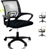EveryKip Original – Silla de escritorio ergonómica ajustable con apoyo lumbar, ruedas 360°