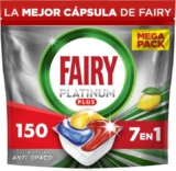 Fairy Platinum Plus Limón – Cápsulas de Lavavajillas Todo en Uno (150 Unidades)