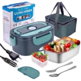 Fiambrera Eléctrica 1,5 L Portátil 12V/24V y 220V – Calienta Comidas