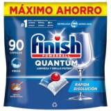 Finish Powerball Quantum All in 1 – 90 Pastillas para Lavavajillas