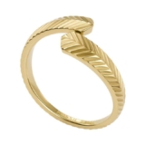 Fossil Anillo Harlow Mujer Acero Inoxidable Chapado en Oro – Diseño Flecha Elegante