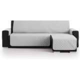 Funda Cubre Sofá Chaise Longue Reversible | Acolchada, Antimanchas y Antiácaros