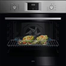 AEG OU5AB20SM Horno Multifunción Serie 5000 SurroundCook – 72L, Display LED y cocción uniforme