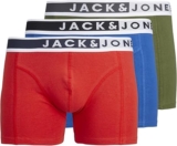 Jack & Jones Jacjimmy Solid Trunks – Pack 3 Bóxer Hombre, Algodón Elástico