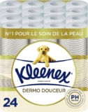 Kleenex Dermo Douceur 24 rollos – papel higiénico extra suave de 3 capas