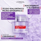 3X L’Oreal Paris Revitalift Filler Crema Antiarrugas con Ácido Hialurónico, 50ml