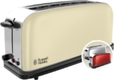 Russell Hobbs Colours Plus 21395-56 – tostadora de ranura larga con calientapanecillos