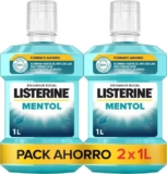 Listerine Mentol Enjuague Bucal 2 x 1 L – Protección 24h y Aliento Fresco