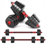 Mancuernas ajustables 2 en 1 10–30kg – kit con barra para entrenar en casa