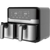Freidora de Aire MasterPro Rocket Duo 900 9L – Airfryer Doble Cesta 2400W con Pantalla LED