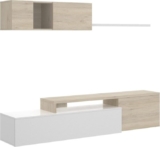 Mueble de Salón TV DEKIT Grupo Rimobel Elle (200 cm, Blanco Brillo / Natural)