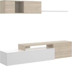 Mueble de Salón TV DEKIT Grupo Rimobel Elle (200 cm, Blanco Brillo / Natural)