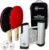 NIRBUN Set de Ping Pong con Red, Palas Profesionales y Pelotas 3