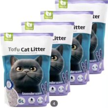 Pack 4 Arena de Tofu Lavanda – sin polvo y biodegradable