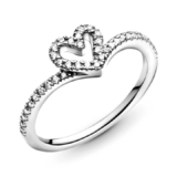 Anillo Wishbone Pandora para Mujer en Plata 925 con Circonitas