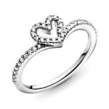 Anillo Wishbone Pandora para Mujer en Plata 925 con Circonitas