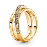 Anillo Cruzado Pandora para Mujer con Circonitas Cúbicas