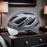 Casco de bicicleta PJT LED con visera y gafas integradas