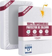 Protector de Colchón Impermeable Utopia Bedding (150 x 200 x 40)