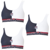 Pack 3 sujetadores deportivos FILA – Blanco y Negro