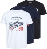 Pack de 3 Camisetas Jack & Jones Jjecorp Logo para Hombre