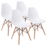 Pack de 4 Sillas Dinamarca – Estilo Nórdico con Patas de Madera